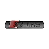 Producto de alta calidad Vvciic Insignias de Metal Puerta de Cola Cola de Coche Pegatinas S Line para Audi A2 A3 A4 A6 A6L A8 A7 Q3 Q5 Q7 RS3 RS5 RS7(Negro)