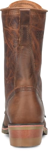 DOUBLE-H Mens 9" Soft Toe U Toe Packer Leather Boots, Durable Work Boot for Men, Comfortable and Stylish Outdoor Footwear4