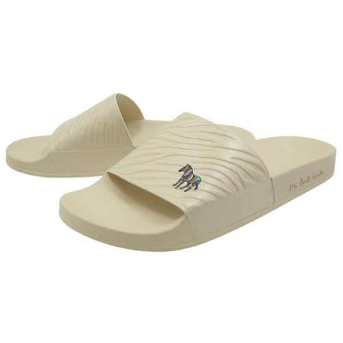 Paul Smith Men's Shoe Zed Off White Zebra Slide Sandal