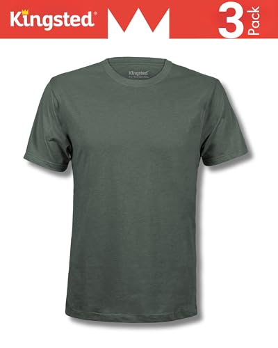 Image of Kingsted T-Shirts for Men Pack - Royally Comfortable - Super Soft Premium Fabric - Well-Crafted Classic Tee