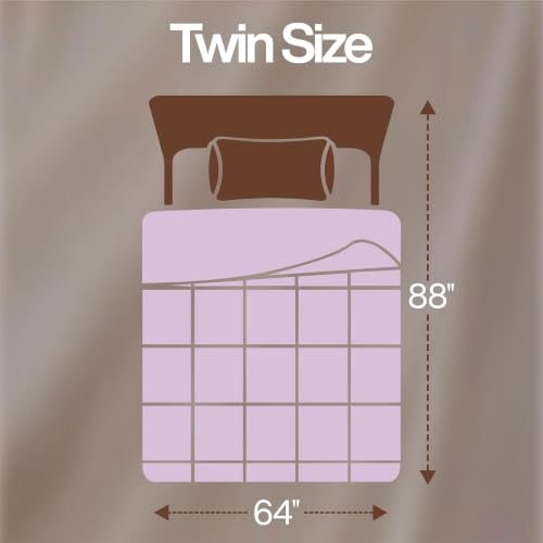 Image of Utopia Bedding Twin Comforter, Duvet Insert, Lavender, 64 x 88 Inches | Soft and Fluffy Down Alternative Bed Comforter, All Season, Breathable, Corner Tabs, Box Stitched, Durable, Machine Washable