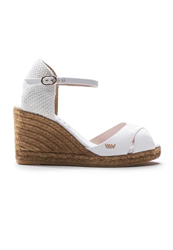 Image of VISCATA Aiguablava Canvas Wedges with Ankle Strap