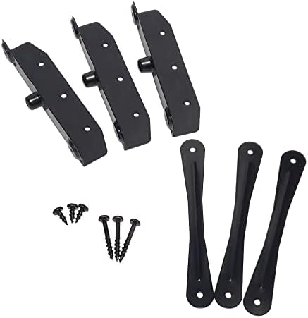 Decorex Hardware Heavy Duty Stainless Steel Louvers Hardware Kit - Black E-Coated Outdoor Shutter System for Pergolas & Privacy Screens Complete DIY Set (22 Brackets + 10 Actuators + Screws) - DHLH-02