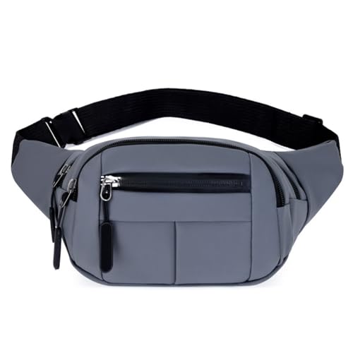 Image of Waist Bag for Man & Woman | Travel Handy Hiking Running Pouch with Zipper | Adjustable Strap Fanny Pack for Documents Money Card Phone Earphone | Lightweight Sport Belt Bag (Gray)
