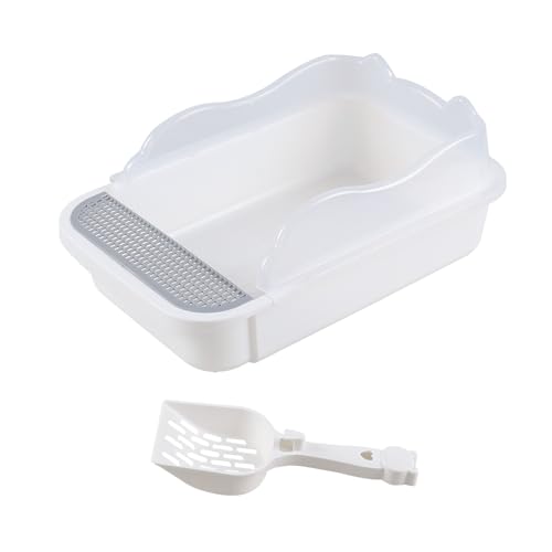 Arenero para gato Mediana abierto con pala blanco miniatura 7