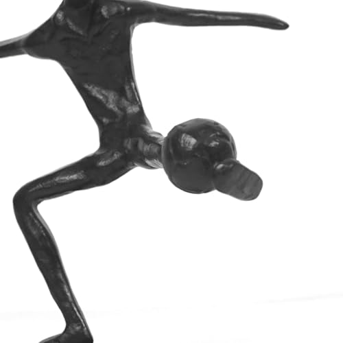 Estatua abstracta de jugador de fútbol de hierro fundido miniatura 7