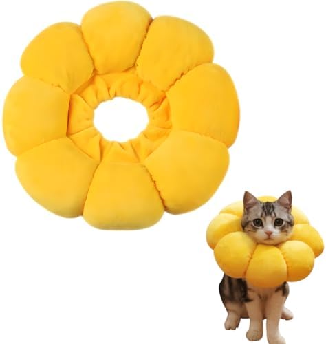 Collare Elisabettiano Per Gatti In Cotone - Traspirante, Impermeabile, Taglia M