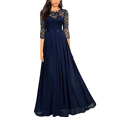 Robe Formelle de Demoiselle d'Honneur en Mousseline Haute Couture Dentelle