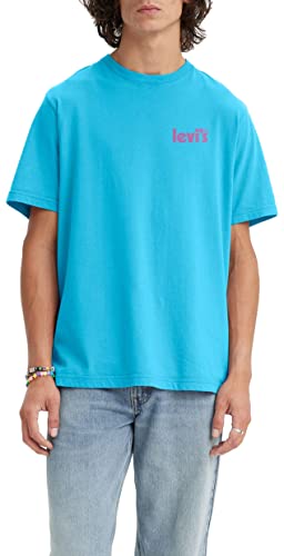 Levi's Herren Ss Relaxed Fit Tee T-Shirt,Core Poster Logo Swedish Blue,S – Ansicht 1