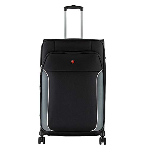 Traveller PROnature Stoffkoffer aus 100{12beb4fc305f38e9886df1d1b95af7274ddf42c3254c213562993bc0c9dc17ee} recyceltem PET - 77 x 48 x 32 cm – 80L Koffer - 4 Rollen Reisekoffer mit TSA Zahlenschloss, Schwarz Traveller PROnature Stoffkoffer aus 100{12beb4fc305f38e9886df1d1b95af7274ddf42c3254c213562993bc0c9dc17ee} recyceltem PET - 77 x 48 x 32 cm – 80L Koffer - 4 Rollen Reisekoffer mit TSA Zahlenschloss, Schwarz