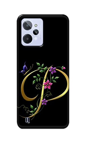 Image of Printed Hard Back Cover Case for Realme C31 Back Cover (Alphabet P) -1803