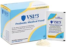 VSL#3 Probiotics Medical Food for Dietary Management of Ulcerative Colitis (UC), High Potency & Dose, Refrigerated Probiotic Powder 450 Billion CFU 30 Pack #1 Gastro Recommended Multi-Strain Probiotic