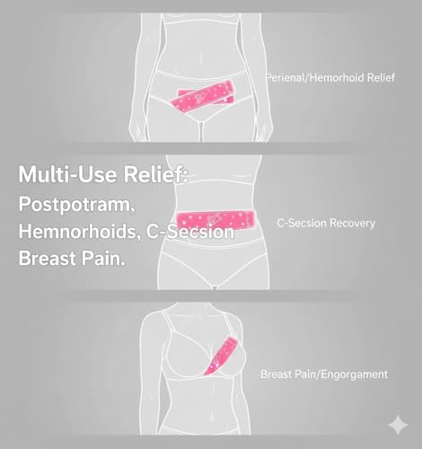 Image of Postpartum Ice Pack, Perineal Cooling Pad, Pink