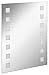 Produktbild FACKELMANN LED Spiegel karo Mirrors/Wandspiegel mit LED-Beleuchtung und Ambientelicht/Maße (B x H x T): ca. 60 x 75 x 2 cm/hochwertiger Spiegel/moderner Badezimmerspiegel/Breite 60 cm
