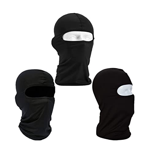 3 Piezas Pasamontañas para Motocicleta Balaclava Transpirable Mascarilla Facial de Esquí para Motocicleta Ciclismo Senderismo Monopatín Entrenamiento Cover