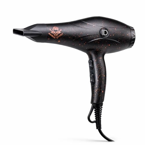 Secador de Pelo Profesional 2200W Barber Prime con Motor AC, 3 Temperaturas, 2 Velocidades, Diseño Ergonómico para Peluquerías y Barberías