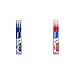 Pilot BLS-FR7-L-S3 - Recambio Frixion, color azul, paquete de 3 unidades + Pilot - Set de 3 Recambios para Frixion Ball y Clicker, punto medio - Rojo