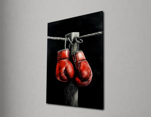 Peinture salle de sport inspirante avec gants de boxe rouges