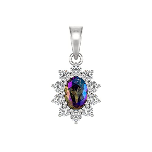 Pendentif marquise argent 925 rhodié anti-ternissement pour en finir avec les bijoux qui noircissent