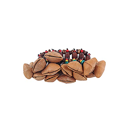 Alnicov African Tribal Style Nuts Shell Bracelet Handbell for Djembe African Drum Conga Percussion Accessories