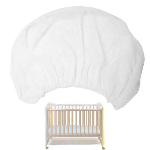 Mosquitera para Cuna de Bebé, Antimosquitos Bebé, Mosquitera para Cuna de Bebé, Mosquitera para Parque Infantil o Cuna, Mosquitera para Cuna Universal, Mosquitera para Cuna de 135x60x90cm, Blanco