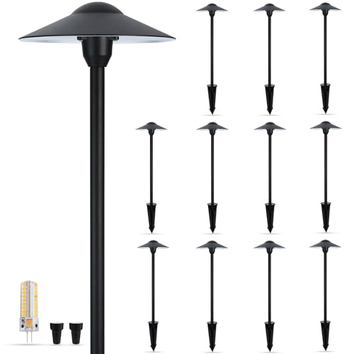 Gardencoin Low Voltage Pathway Lights (8.5'' Shade, 21.5'' Tall)，12V Outdoor