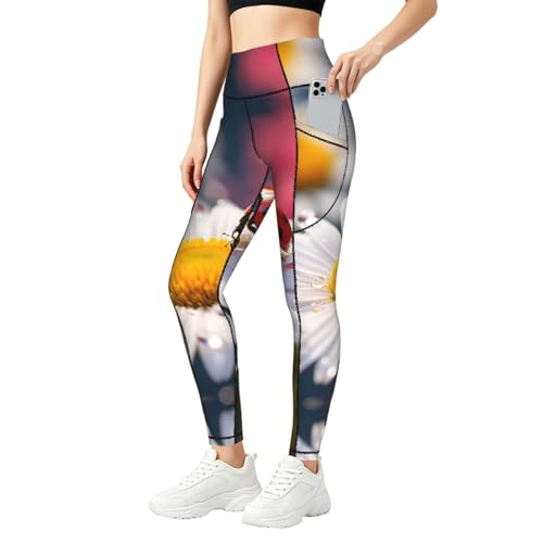 Pantalones de entrenamiento elásticos TTYDOKLA que no se bajan con bolsillos funcionales