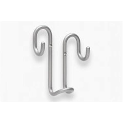 Haken Handtuchhaken Kleiderhaken Huthaken Garderobenhaken Doppelhaken Metall matt nickel 200mm Cover
