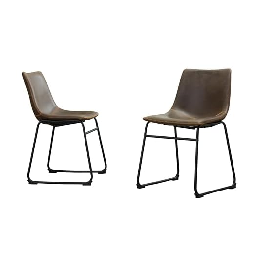 Vintage PU Leather Dining Chairs Set