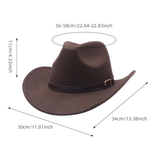 Image of Enakshi Western Cowboy Hat Cosplay Versatile for Women Men Casual Classic Panama Hat Coffee|Clothing, Shoes & Accessories | Mens Accessories | Hats