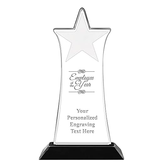 Crown Awards 8.75" Employee of The Year Meteorite Acrylic, Personalize with Your Engraving