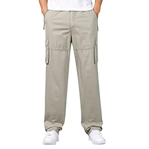 Generisch Khaki Cargo-Hose Herren Freizeithose