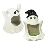 Bougeoir fantôme : en tant que bougeoir délicat, ce bougeoir en céramique est destiné à être utilisé comme bougeoir de bureau, de restaurant ou d'halloween.