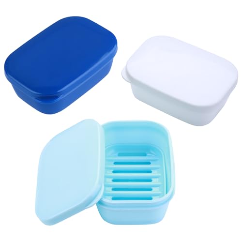 Puting YANG-P-F-SOAP 3 Pack Travel Soap Container, Portable Soap Case Leakproof Soap Box Soap Dish With Cover, Plastic Bar Soap Holder For Camping Outdoor Bathroom Shower Gym Hiking Trav cover