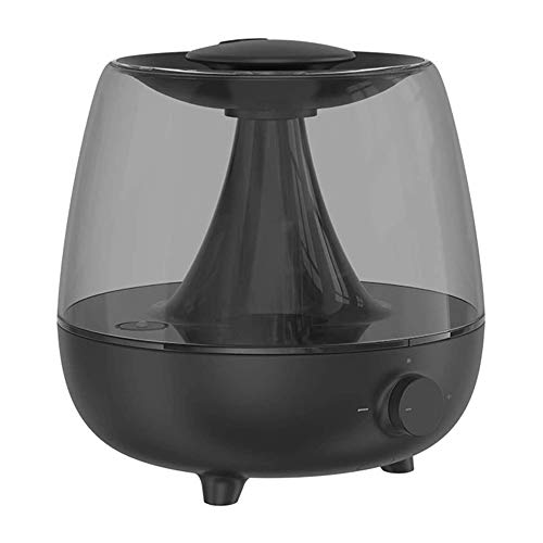 YIBOKANG Difusor de humidificador de Niebla Fresca, difusor de Aceite Esencial de 2.4L, humidificador de Relleno Superior para Dormitorio, hogar y Oficina, humidificador de bebé (Color : Negro)