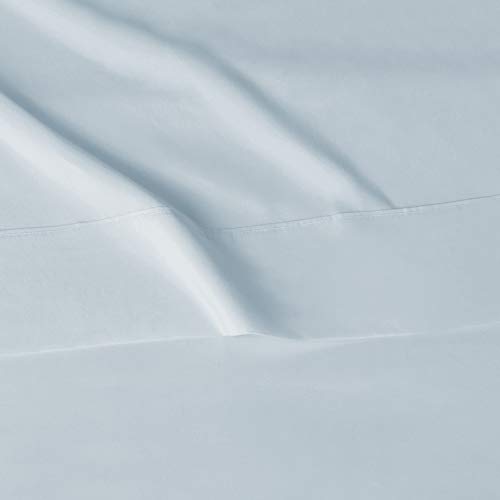 Image of Amazon Basics Lightweight Super Soft Easy Care Wrinkle Free Microfiber 3 Piece Bed Sheet Set with 14-Inch Deep Pockets, Twin, Light Blue, Solid, Kids, Men & Women Bedding (Pack of 4)