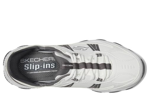 Skechers Men's Stamina at Hands Free Slip-in Sneaker,White/Gray,6.5