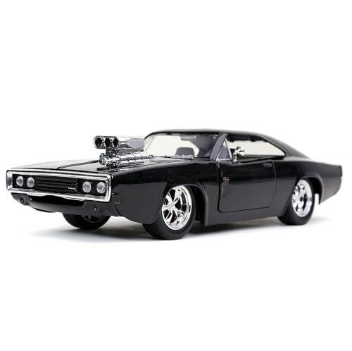 Image of 1:24 Scale Fast & Furious Exclusive Alloy Metal Pull Back Die-cast Car Model Dodge Charger Toy for Kids Openable Door with Sound and Light
