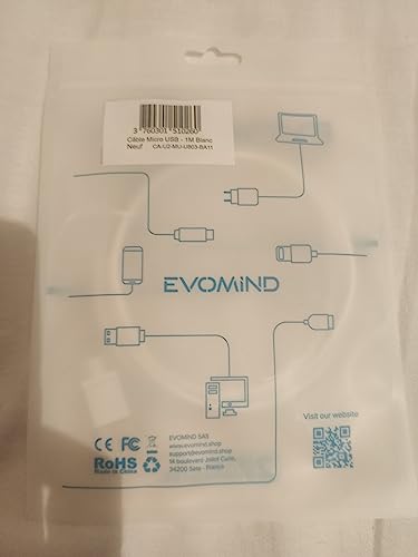 EVOMIND Cavo Micro USB 1M Carica Rapida e