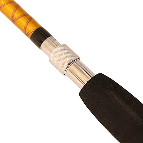 Canne à pêche 2 pièces en Eau salée pour pêche à la traîne Trolling,Fishing Rods avec Roller Guides (Brown A/80-120lbs,180cm)