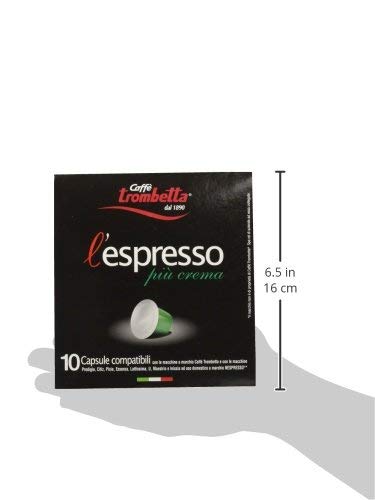 Trombetta L'espresso Piu Crema, 10 Count (Pack Of 8) #TOP1