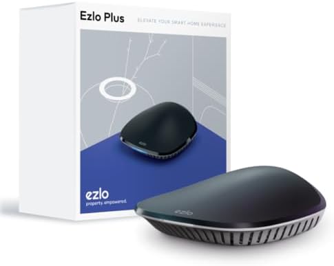 Ezlo Ezlo Plus Smart Home Hub with Zigbee & Z-Wave. Works with Wi-Fi Devices Associated with Amazon Alexa Devices & Google Assistant to Control Smart Locks, Smart Lights, Smart Switch and CCTV Cameras