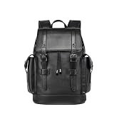 JOJOJ Mochila de viaje de negocios de gran capacidad for hombres, bolso de ordenador al aire libre, mochila for hombre de moda de cuero
