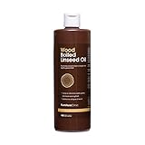 Aceite Natural de Linaza Cocido para Madera de Furniture Clinic, Interiores y Exteriores - Barniz de Aceite de Linaza Refinada - Protege, Trata, Repara e Hidrata las Superficies de Madera, Piedra y Metal: Muebles, Hogar y Jardín – 500ml