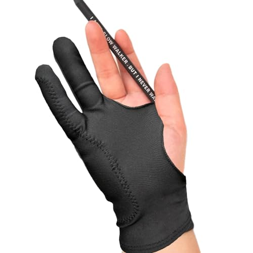 Guante para Tableta de Dibujo – Guante de de Dos Dedos para Mano Derecha e Izquierda, Guante de Dibujo Digital para Pintura de gráficos, Bueno para la Mano Derecha o Izquierda