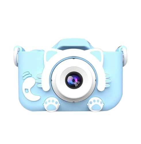 Appareil photo enfants chat portable bleu pour photographier les vacances en famille