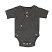 L'ovedbaby Unisex-Baby Organic Cotton Kimono Short Sleeve  Bodysuit, Gray, 0/3 Months