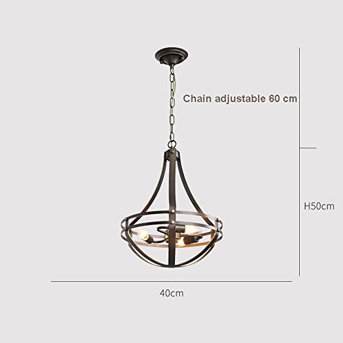Luminaire suspendu américain à 3 pendentifs E14 et éclairage classique pour salon salle à manger - 7