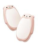 SWEETFULL Hand Warmers Rechargeable – Cute Bear, 2 Pack Magnetic, Reusable Electric Pocket Heater, Great Gift for Daughter, Kids, Wife, or Bestie, Portable for Outdoor & Camping (Pink)