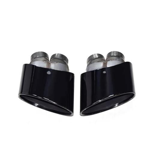 Tuyau d'échappement de voiture double silencieux noir pour Audi S3 S4